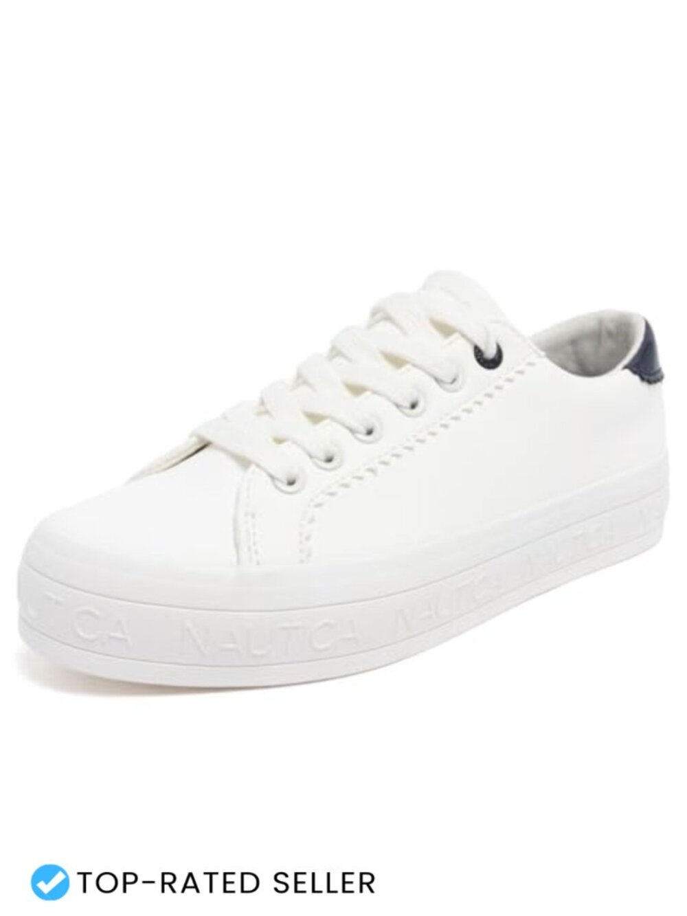 Faux Leather Lace-Up Low Top Athletic Sneakers for Tennis Walking